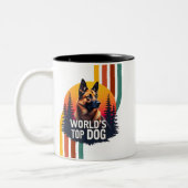 Koning van de honden tweekleurige koffiemok (Links)