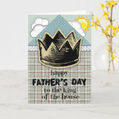 Koning van de House Vaderdag Kaart (Gele Bloem)