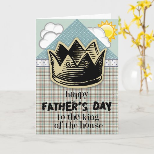 Koning van de House Vaderdag Kaart (Gele Bloem)