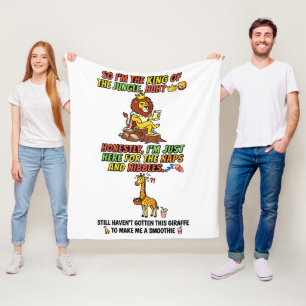Koning Van De Jungle Leeuw Dutt Komisch Fleece Deken