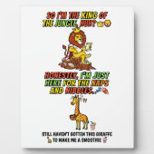 Koning Van De Jungle Leeuw Dutt Komisch Fotoplaat (Voorkant)