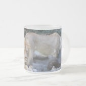Koning van de jungle 'Leeuw' Matglas Koffiemok (Voorkant rechts)