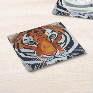 Koning van de Jungle Schilderij van Alfred Fox Kartonnen Onderzetters