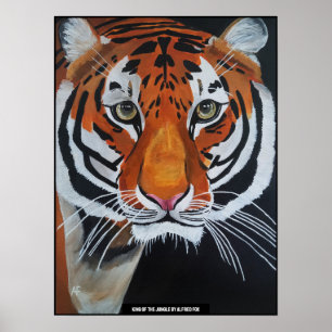 Koning van de Jungle Schilderij van Alfred Fox Poster