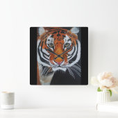 Koning van de Jungle Schilderij van Alfred Fox Vierkante Klok (Huis)