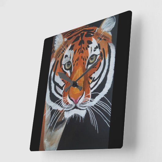 Koning van de Jungle Schilderij van Alfred Fox Vierkante Klok (Hoek)