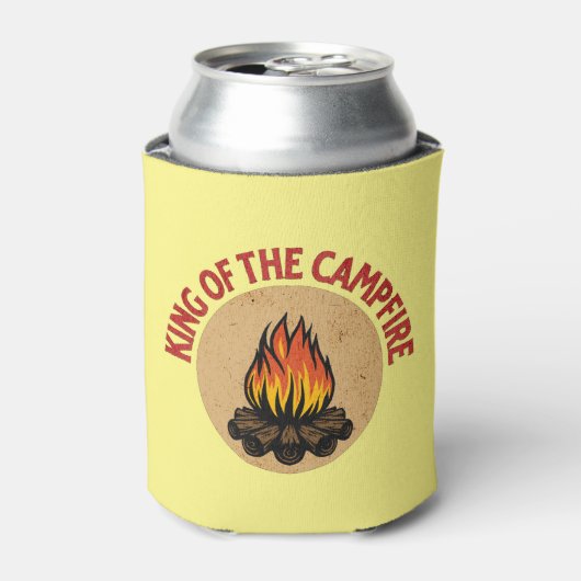 Koning van de kampvuur blikjeskoeler (Blikje Voorkant)