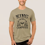 Koning van de kampvuur Tri-Blend shirt<br><div class="desc">Cute camping typografie quote. Het perfecte verjaardagsgeschenk of kerstcadeau voor iedereen die houdt van kamperen,  wandelen,  natuur of buitenshuis!</div>