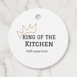 Koning van de keuken chef koken voeg naam kroon ha bedankjes labels