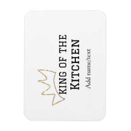 Koning van de keuken chef koken voeg naam kroon ha magneet