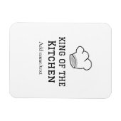 Koning van de keuken chef koken voeg naam kroon ha magneet (Horizontaal)