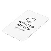 Koning van de keuken chef koken voeg naam kroon ha magneet (Linkerzijde)