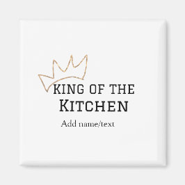 Koning van de keuken chef koken voeg naam kroon ha magneet