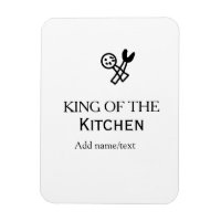 Koning van de keuken chef koken voeg naam kroon ha