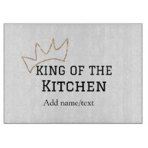 Koning van de keuken chef koken voeg naam kroon ha