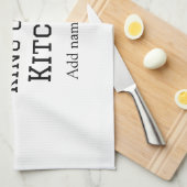 Koning van de keuken chef koken voeg naam kroon ha theedoek (Quarter Fold)