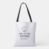 Koning van de keuken chef koken voeg naam kroon ha tote bag (Achterkant)