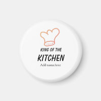 Koning van de keuken chef koken voeg naam kroon to