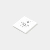 Koning van de keuken chef koken voeg naam kroon to post-it® notes (Schuin)