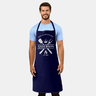 Koning van de keuken gepersonaliseerde BBQ Schort