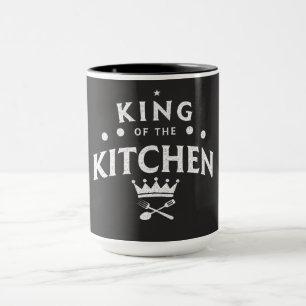 Koning van de Keuken Kroon – Grappige Foodie Zwart Mok