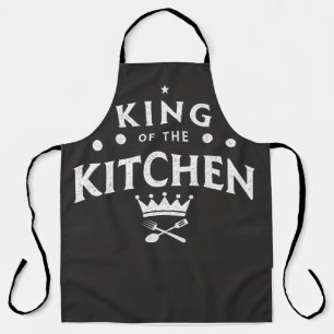Koning van de Keuken Kroon – Grappige Foodie Zwart Schort