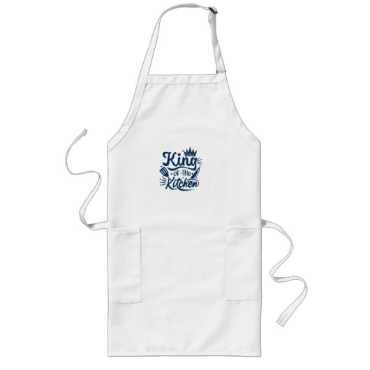 Koning van de keuken lang schort (Voorkant)