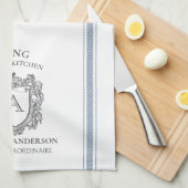 Koning van de keuken Monogram gepersonaliseerde ha Theedoek (Quarter Fold)