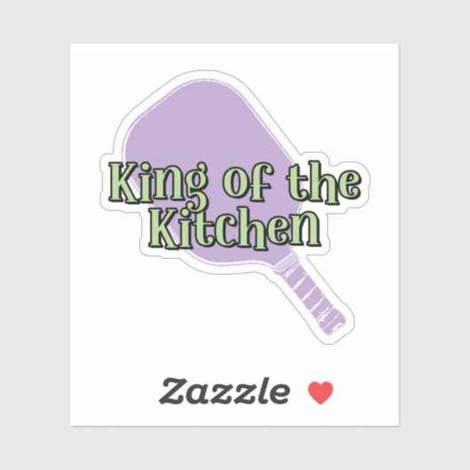 Koning van de Keuken Pickleball Paddle Sticker (Vel)