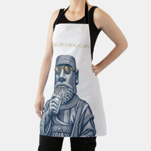 KONING VAN DE KEUKEN Vintage Kunst Keuken Schort