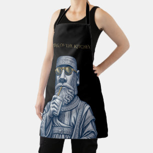 KONING VAN DE KEUKEN Vintage Kunst Zwarte Keuken S Schort