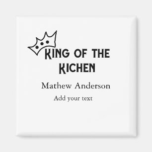 Koning van de keuken voeg naam chef-kok bakkerij k magneet