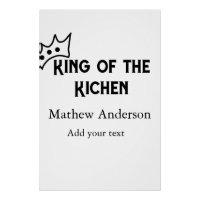 Koning van de keuken voeg naam chef-kok bakkerij k