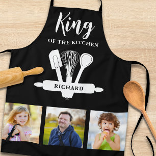 Koning Van De Keuken Zwart En Wit Naam Foto Schort