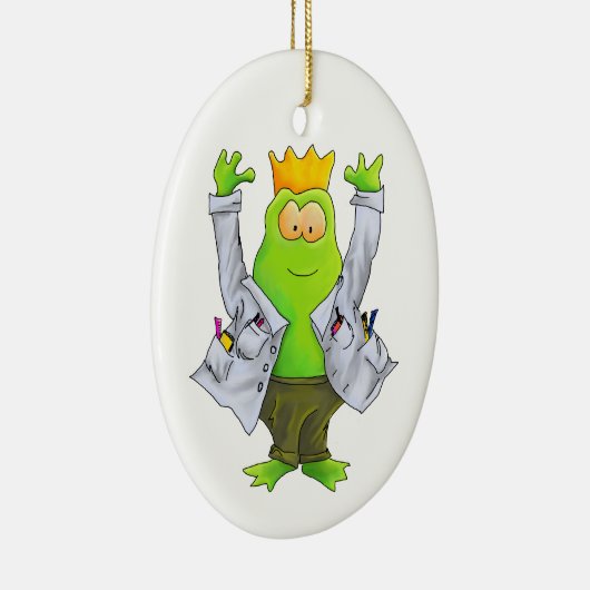 Koning van de Kikkikker van het Lab Keramisch Ornament (Rechts)