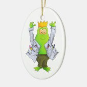 Koning van de Kikkikker van het Lab Keramisch Ornament (Links)