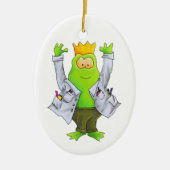 Koning van de Kikkikker van het Lab Keramisch Ornament (Voorkant)