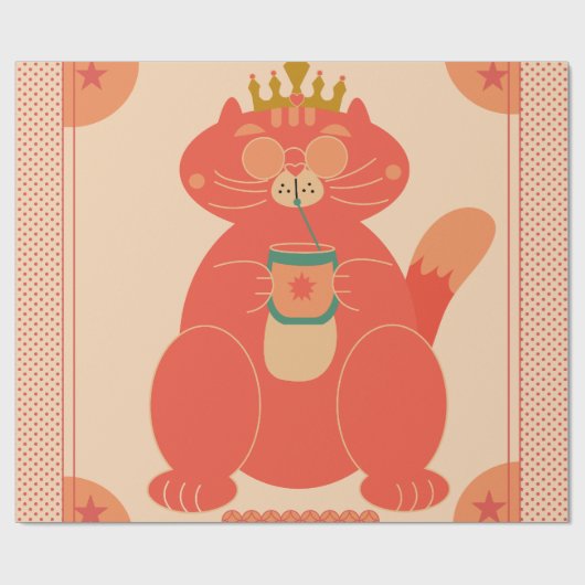 Koning van de koelte cadeaupapier (Vlak)