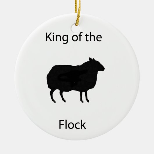 Koning van de kudde keramisch ornament (Voorkant)
