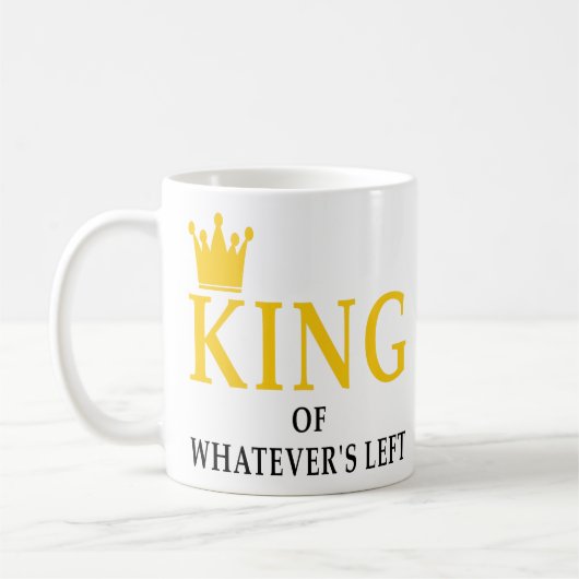 Koning van de linkse bruiloft-koppels geeft ideeën koffiemok (Links)