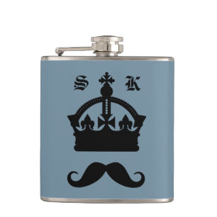Koning van de maatkolf van Mustaches Heupfles