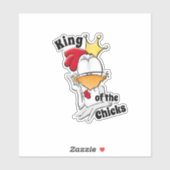 Koning van de meiden lachen sticker (Vel)
