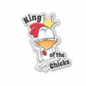 Koning van de meiden lachen sticker (Voorkant)