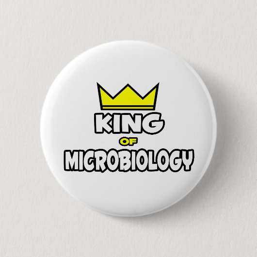 Koning van de microbiologie ronde button 5,7 cm (Voorkant)