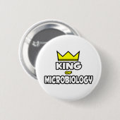 Koning van de microbiologie ronde button 5,7 cm (Voorkant /achterkant)