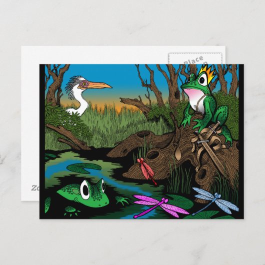 Koning van de moeras briefkaart (Voorkant / Achterkant)