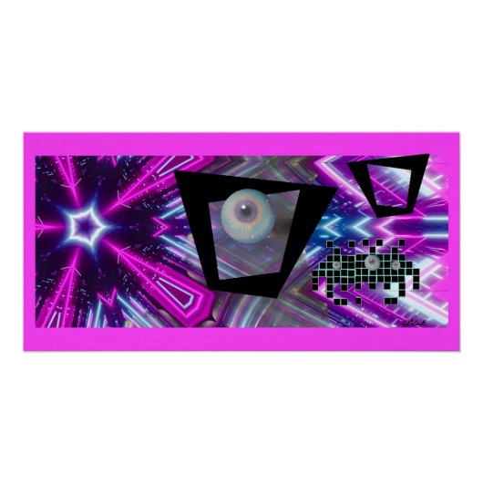 Koning van de Nieuwe Vaporwave Invasie Perfect Poster (Voorkant)