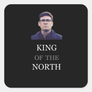 koning van de noord - grappige Andy Burnham Vierkante Sticker