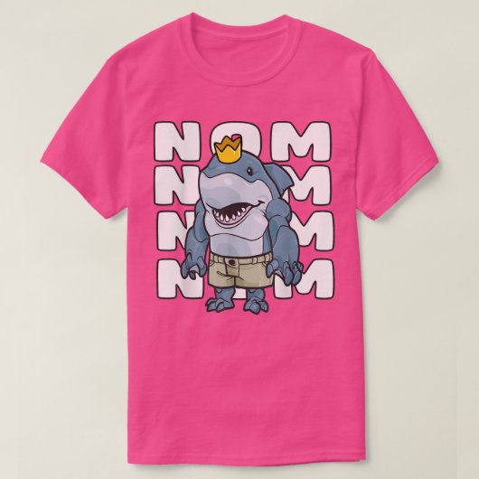 Koning van de Ocean Hungry Shark Baby Nom Summer T-shirt (Design voorkant)