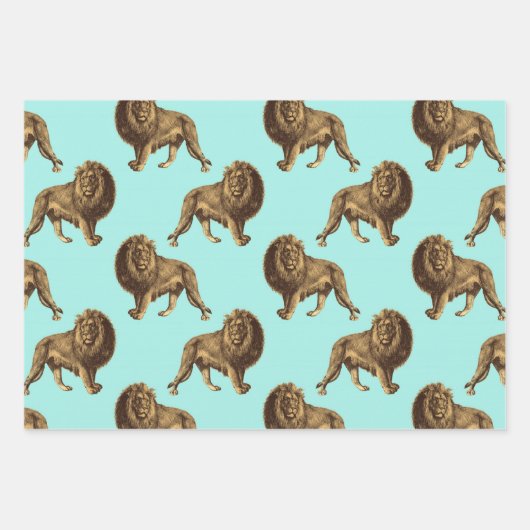 Koning van de Oerwoud Leeuw Inpakpapier Vel (Voorkant 3)